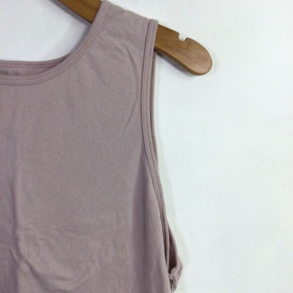 Calme Womens Cross Back Tank Top Sleeveless Organic Cotton Purple Size XXL NWT - Picture 3 of 16